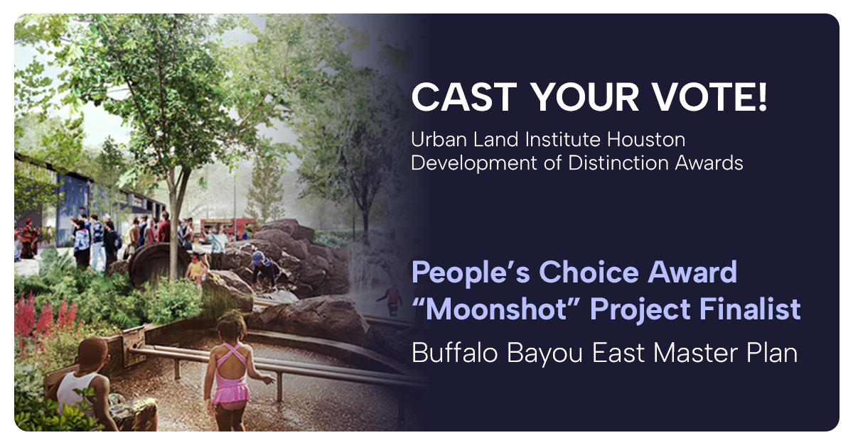 Buffalo Bayou East Master Plan Named Finalist in Urban Land Institute Houston Development of Distinction Awards