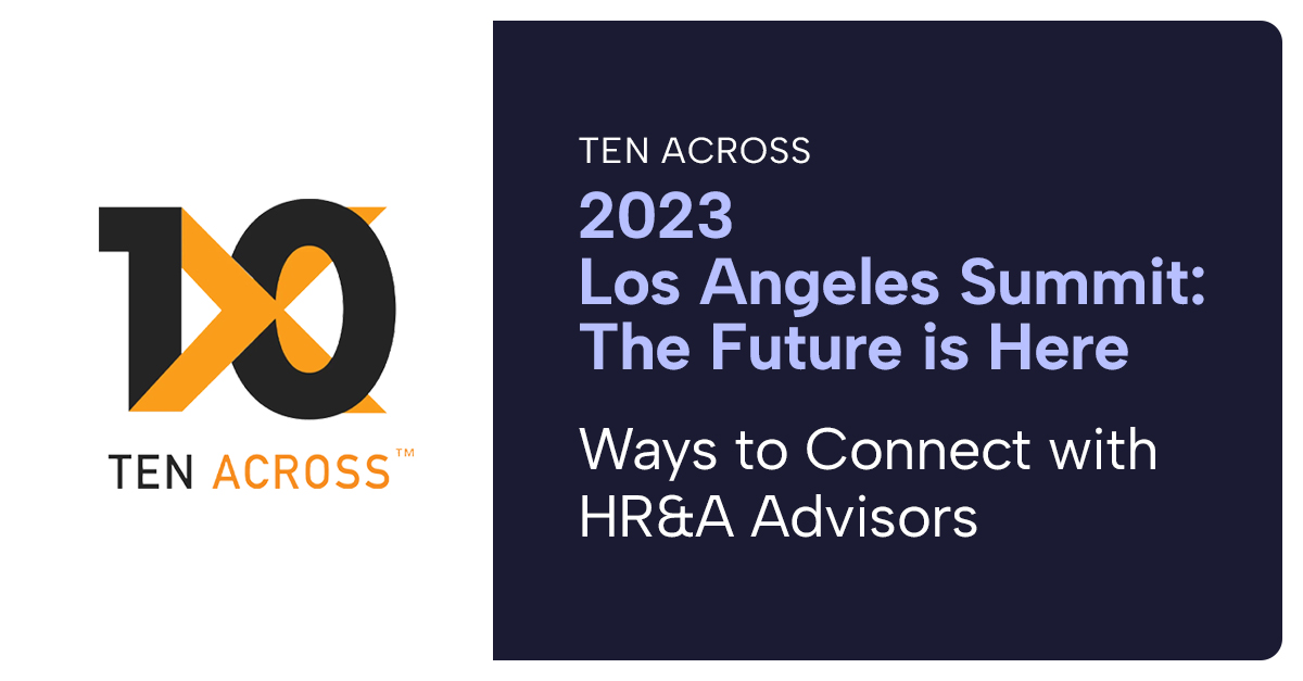 HR&A Advisors at Ten Across Summit in Los Angeles 