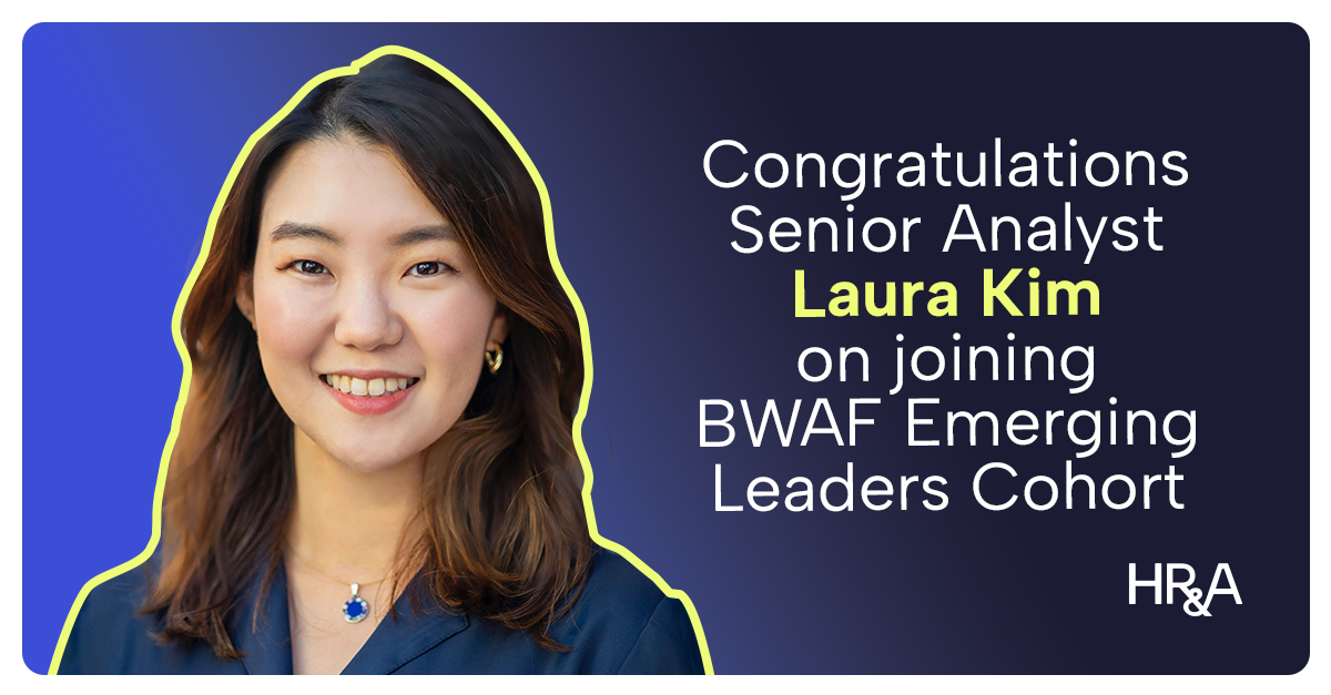Senior Analyst Laura Kim was selected as part of the BWAF Emerging Leaders cohort!