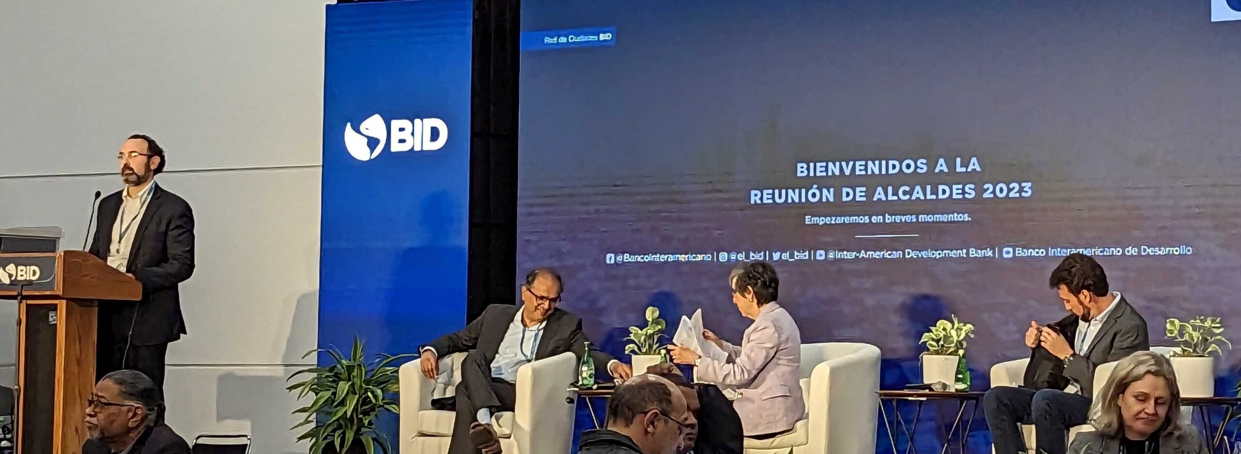 Partner Shuprotim Bhaumik and Principal Ignacio Montojo at the IDB Mayors Forum 2023: Financing Cities in LAC